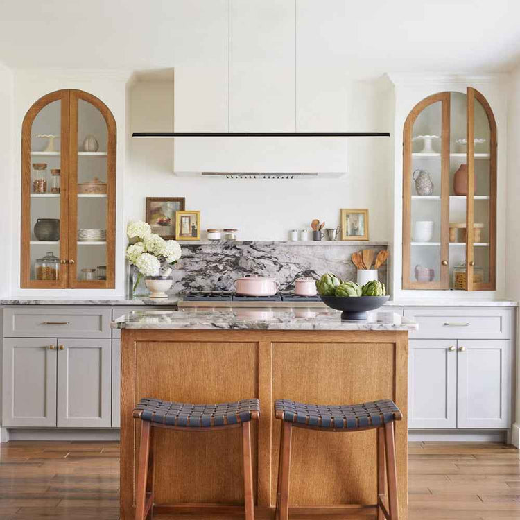 Plafonnier LED Dimmable Linéaire Plafond Suspendu pour Cuisine