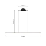 Plafonnier LED Dimmable Linéaire Plafond Suspendu pour Cuisine