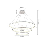 Lustre Salon Anneau en Métal 80 cm