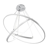 Lustre Salon Anneau en Métal 80 cm