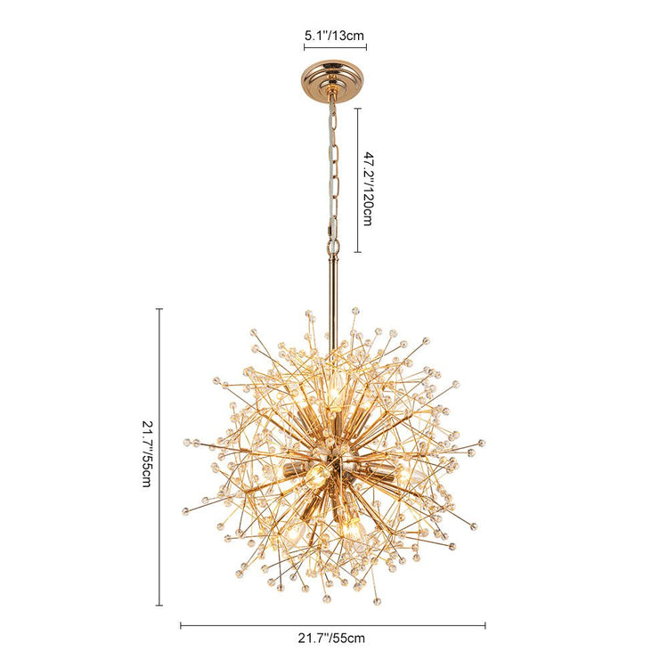 Lustre Salon Spoutnik en Cristal