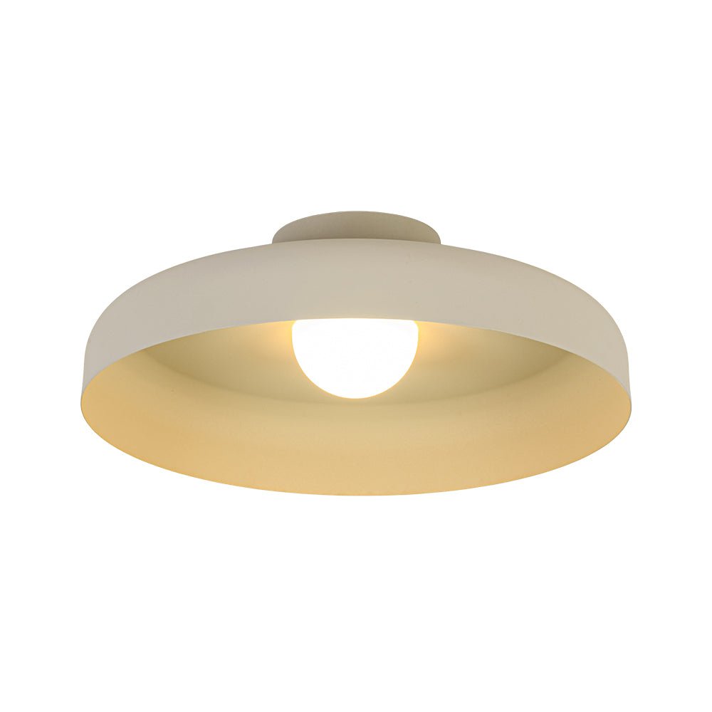 Plafonnier LED Dôme Abat-Jour Tambour Semi-Encastré pour Salon