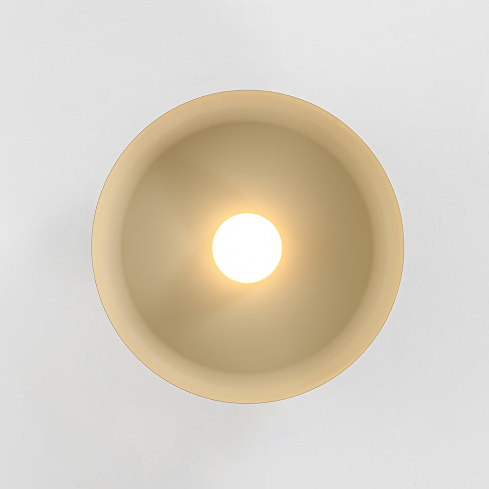 Plafonnier LED Dôme Abat-Jour Tambour Semi-Encastré pour Salon