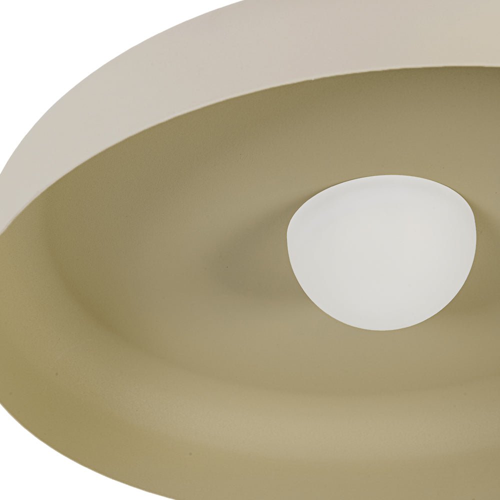Plafonnier LED Dôme Abat-Jour Tambour Semi-Encastré pour Salon