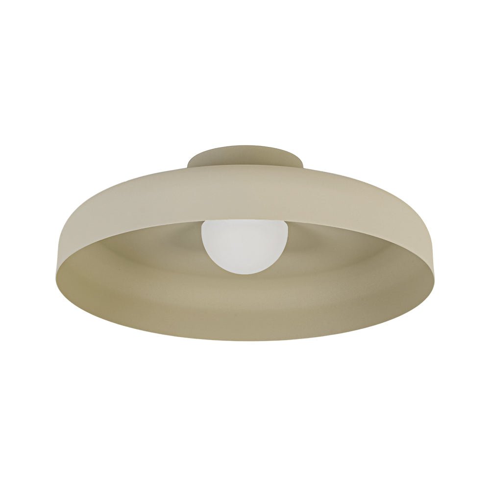 Plafonnier LED Dôme Abat-Jour Tambour Semi-Encastré pour Salon