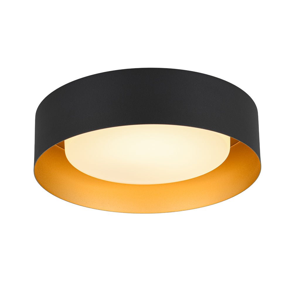 Plafonnier Tambour LED avec Laité Verre Abat-Jour pour Salle de Bain