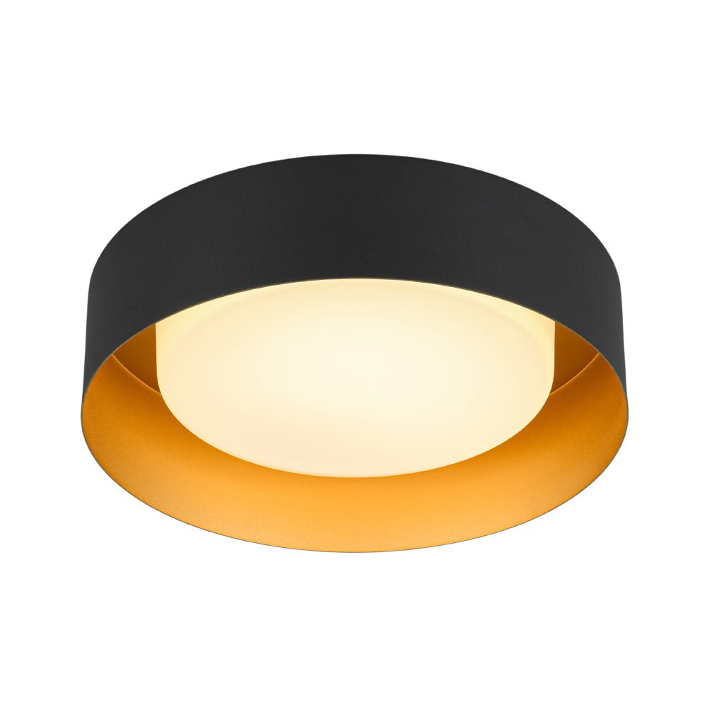 Plafonnier Tambour LED avec Laité Verre Abat-Jour pour Salle de Bain