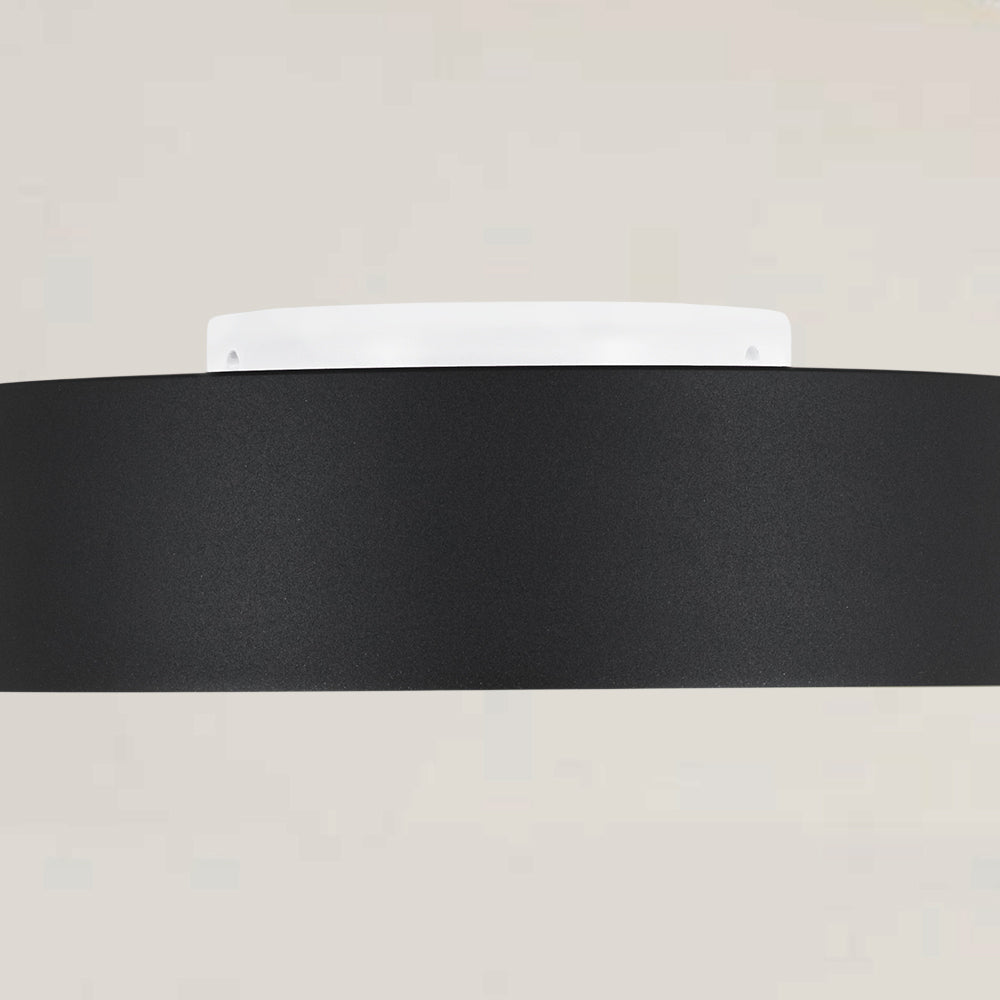 Plafonnier Tambour LED avec Laité Verre Abat-Jour pour Salle de Bain