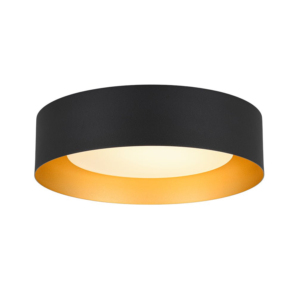Plafonnier Tambour LED avec Laité Verre Abat-Jour pour Salle de Bain