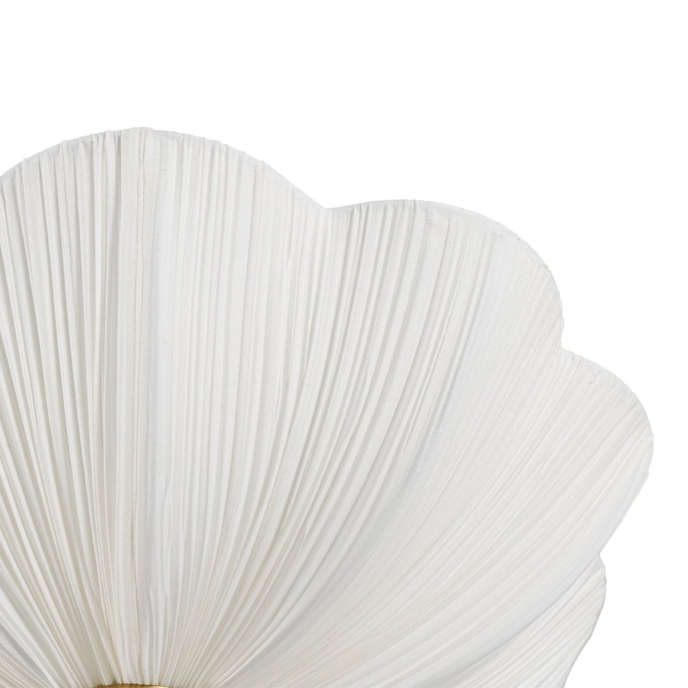 Plafonnier Tissu Abat-Jour Fleur Semi-Encastré pour Salon