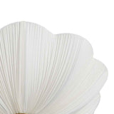 Abat-jour en tissu blanc plissé, forme ondulée type fleur