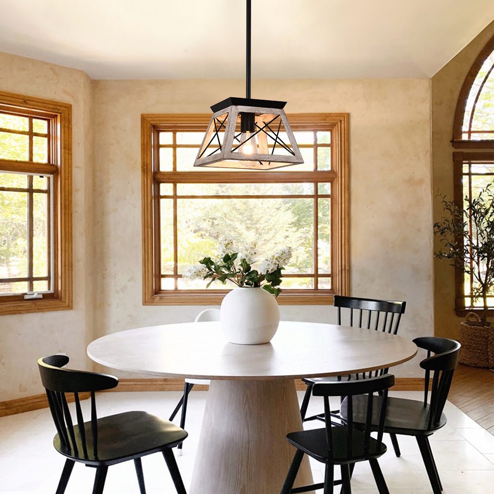 Suspension Luminaire Campagne Chic Rustique 1 Lumière Simple Mini pour Salle à Manger