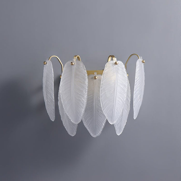 Applique Murale Chambre Plume en Verre