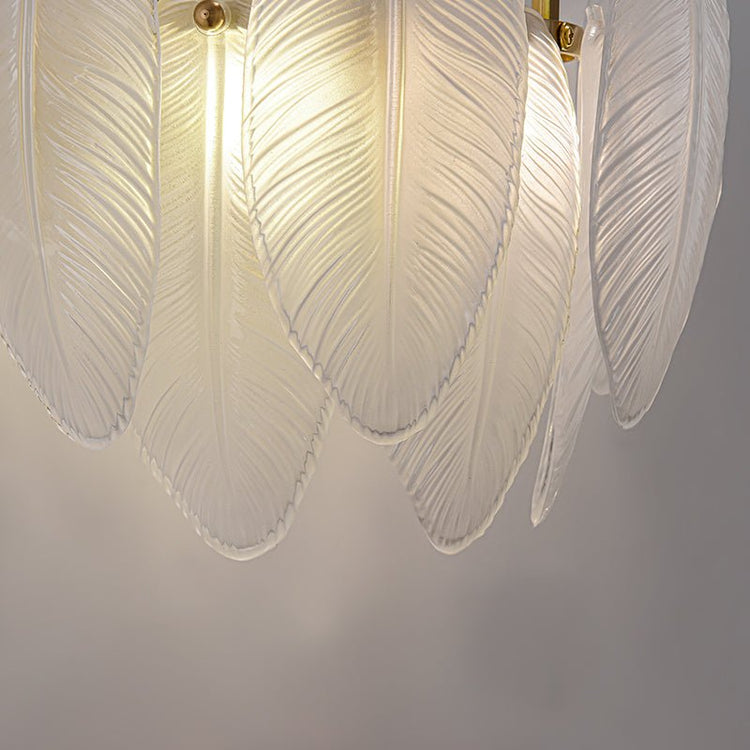 Applique Murale Chambre Plume en Verre