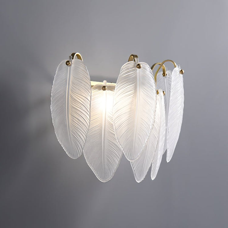 Applique Murale Chambre Plume en Verre