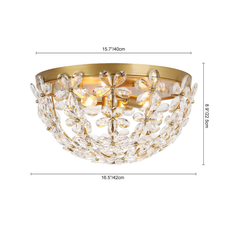 Plafonnier Salle de Bain Bol en Cristal 42 cm