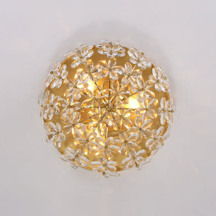 Plafonnier Salle de Bain Bol en Cristal 42 cm