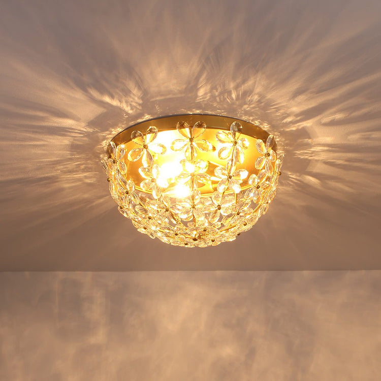 Plafonnier Salle de Bain Bol en Cristal 42 cm