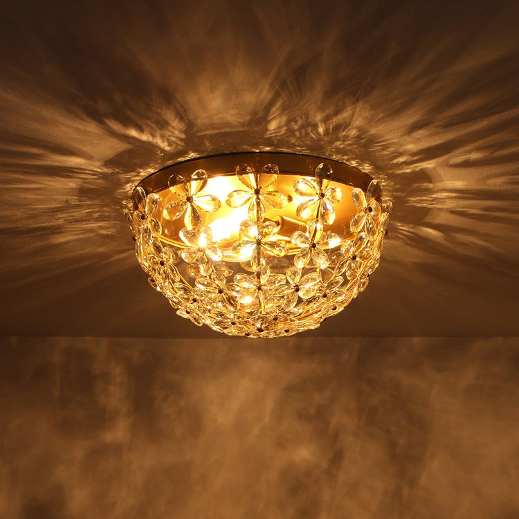 Plafonnier Salle de Bain Bol en Cristal 42 cm