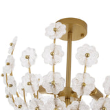 Plafonnier Salle de Bain Fleur en Verre
