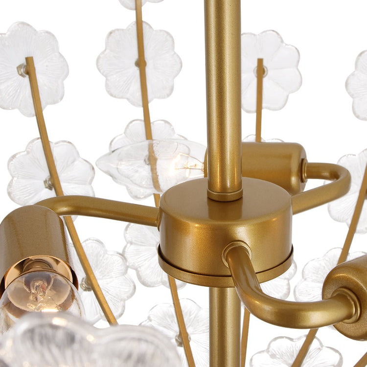 Plafonnier Salle de Bain Fleur en Verre