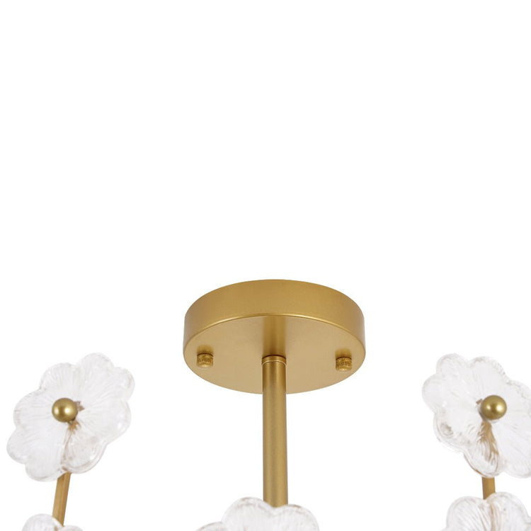 Plafonnier Salle de Bain Fleur en Verre