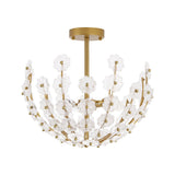 Plafonnier Salle de Bain Fleur en Verre