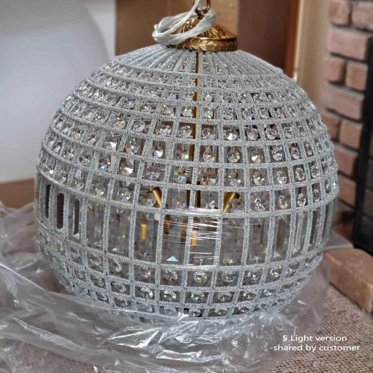 Lustre Cristal Moderne Français Sphère