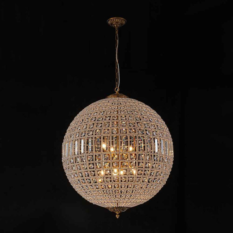 Lustre Cristal Moderne Français Sphère