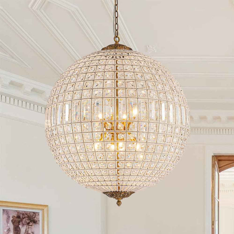 Lustre Cristal Moderne Français Sphère