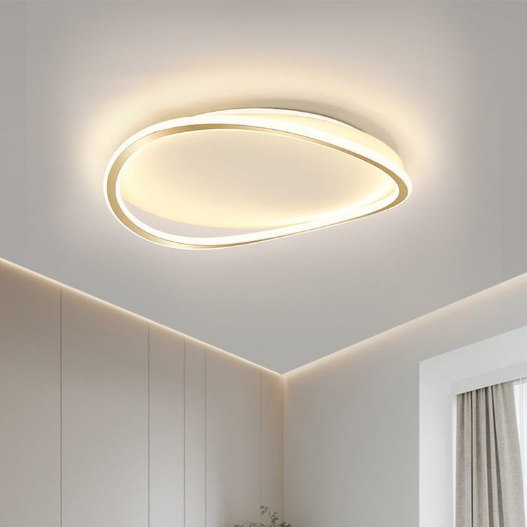 Plafonnier LED Géométrique Rond en Warm Blanc pour Cuisine
