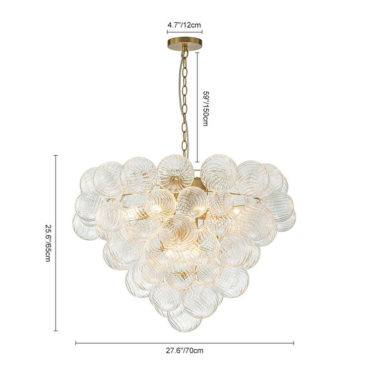 Lustre Salon Boule en Verre 70 cm Modèle 2