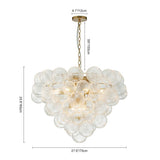 Lustre Salon Boule en Verre 70 cm Modèle 2