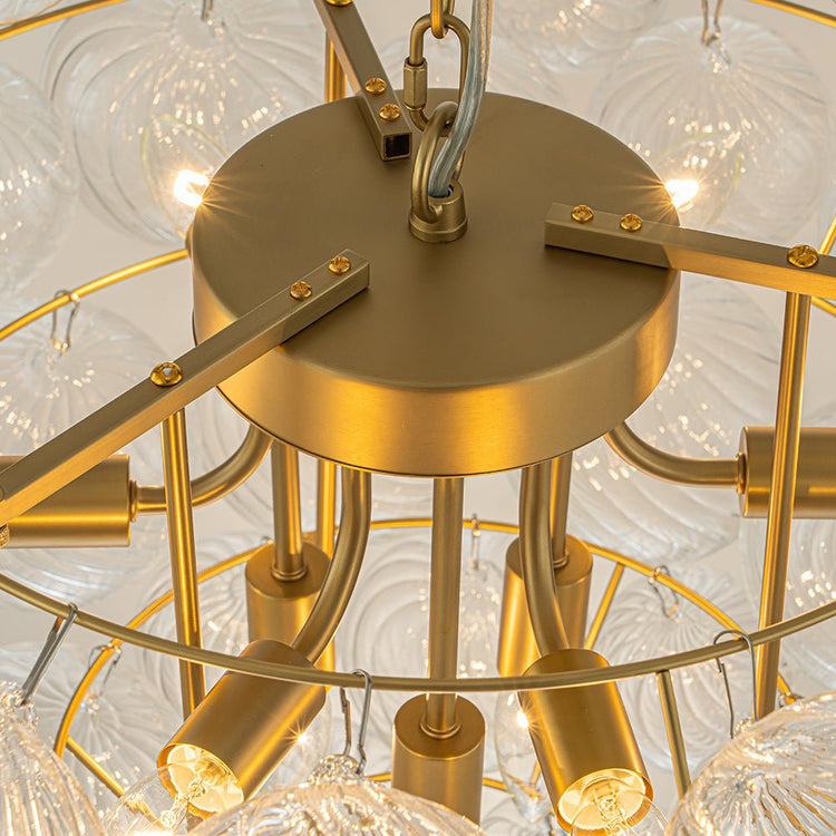 Lustre Salon Boule en Verre 70 cm Modèle 2