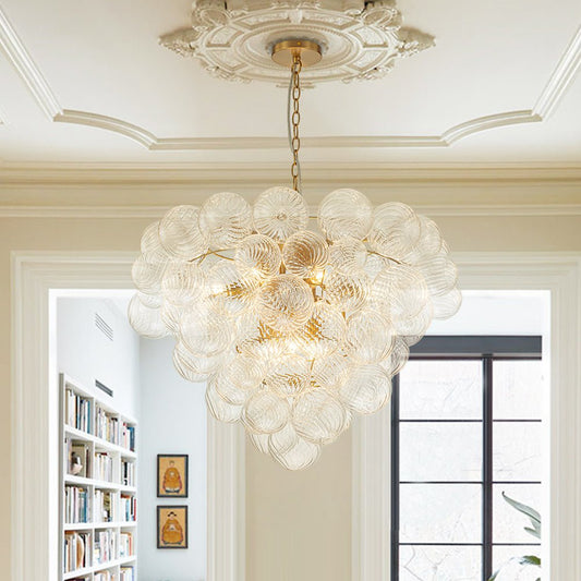Lustre Salon Boule en Verre 70 cm Modèle 2