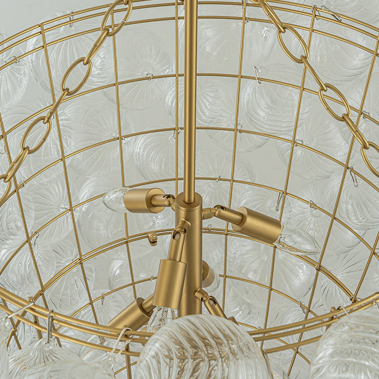 Lustre Salon Boule en Verre 93 cm
