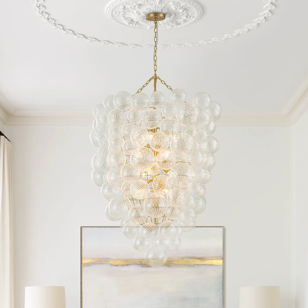 Lustre Salon Boule en Verre 93 cm