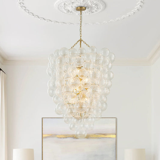 Lustre Salon Boule en Verre 93 cm