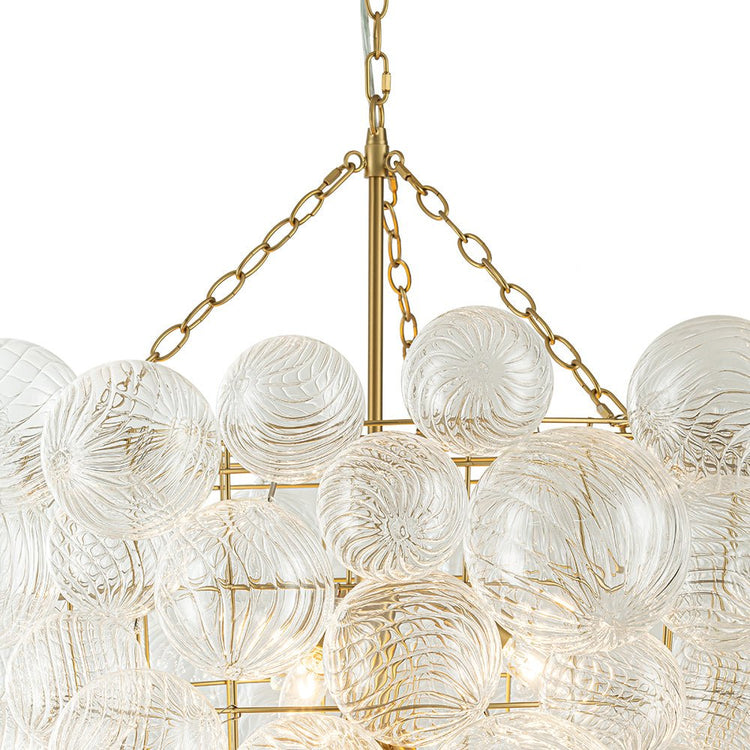 Lustre Salon Boule en Verre 93 cm