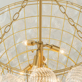 Lustre Salon Boule en Verre 93 cm