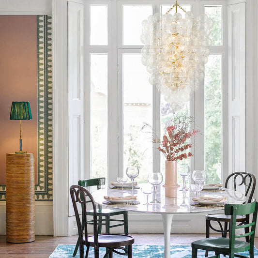 Lustre Salon Boule en Verre 93 cm
