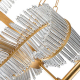 Lustre Cristal Moderne Glamour Feuille pour Salon
