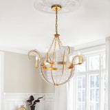 Lustre Cristal Moderne Glamour Feuille pour Salon