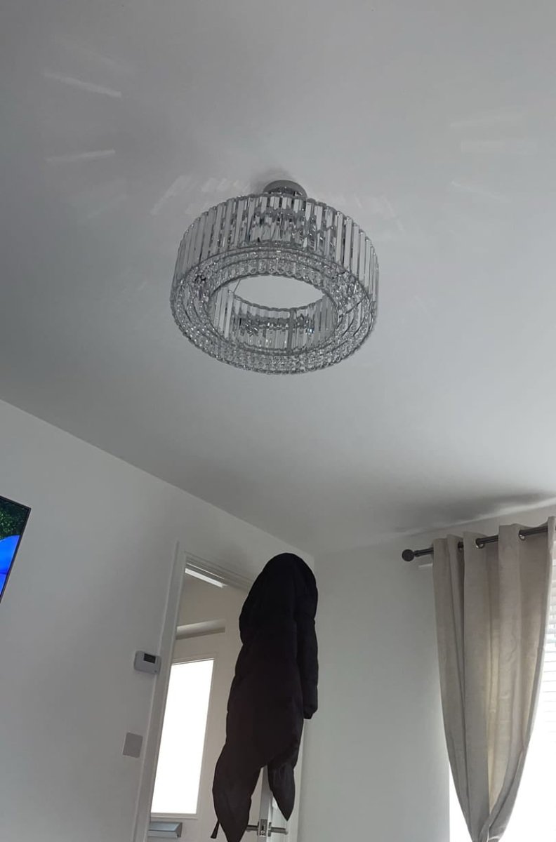 Lustre Cristal Moderne Glamour Rond pour Salon
