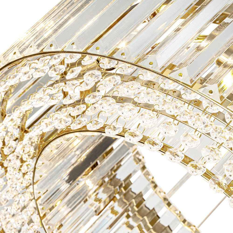 Lustre Cristal Moderne Glamour Rond pour Salon