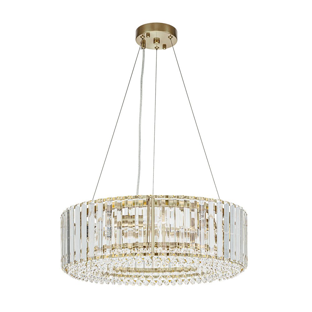 Lustre Cristal Moderne Glamour Rond pour Salon