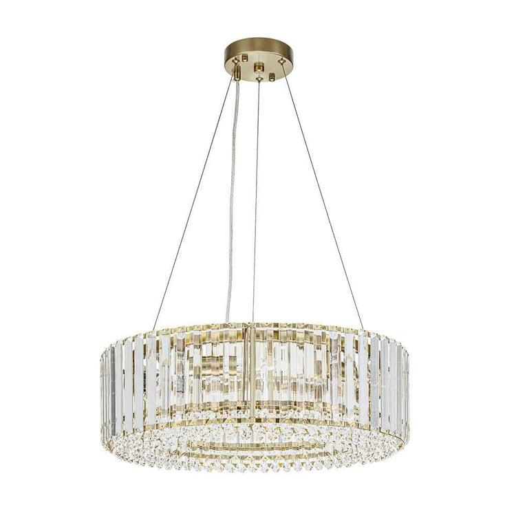 Lustre Cristal Moderne Glamour Rond pour Salon
