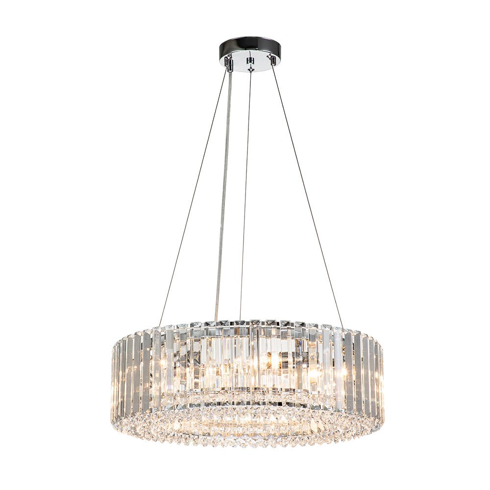 Lustre Cristal Moderne Glamour Rond pour Salon