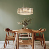 Lustre Cristal Moderne Glamour Rond pour Salon