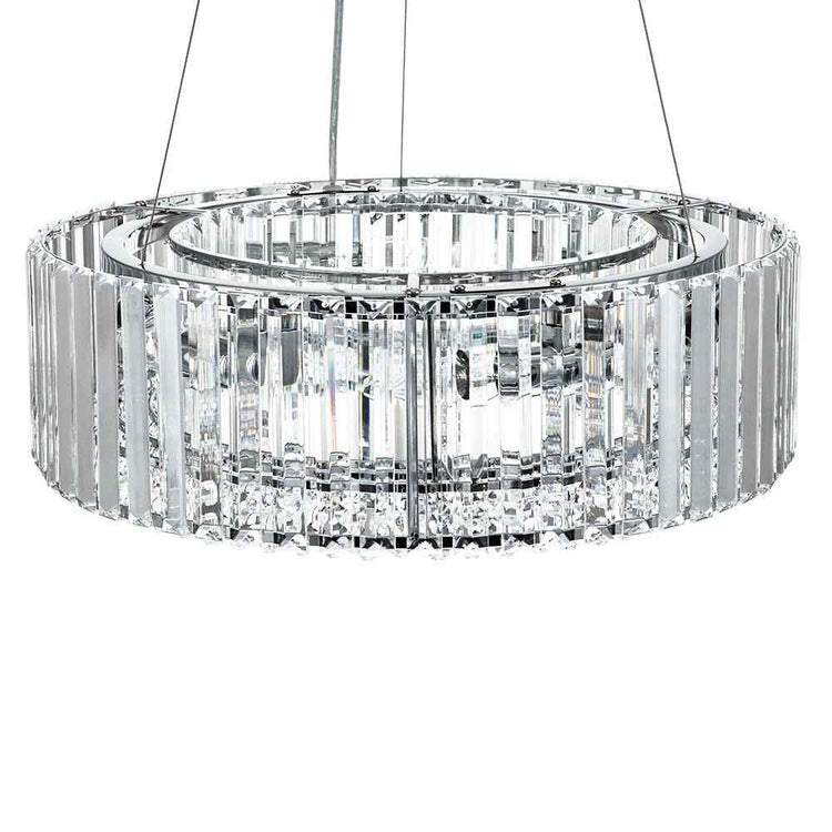 Lustre Cristal Moderne Glamour Rond pour Salon